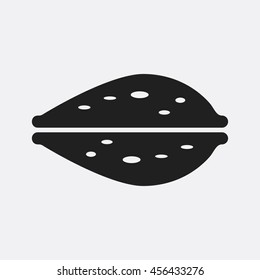 Almond icon illustration isolated vector sign symbol