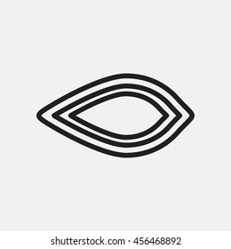 Almond icon illustration isolated vector sign symbol