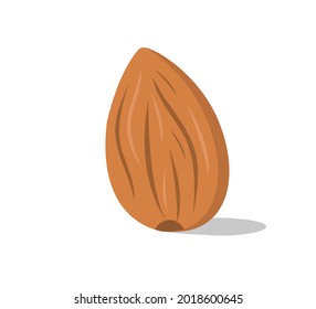 Almond icon. Nut vector illustration isolated on white background.