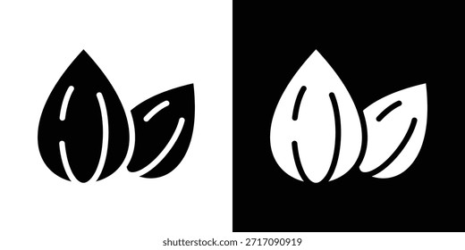 Almond icon set Vector Design for mobile concept and web design.