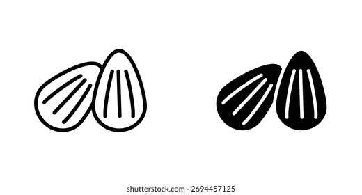 Mandel-Symbol Einfache Vektorgrafik für Grafik- und Webdesign.