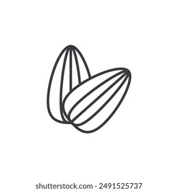Almond icon symbol design collection