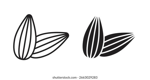 Almond icon vector design element logo template