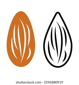almond icon vector design symbol templates