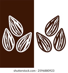 almond icon vector design symbol templates