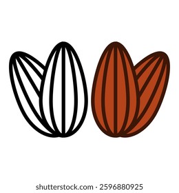 almond icon vector design symbol templates