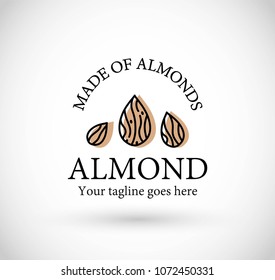 Almond icon vector illustration
