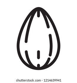 Almond icon, vector illustration
