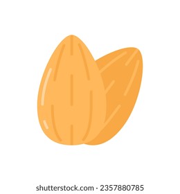 Almond icon in vector. Illustration