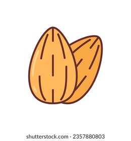 Almond icon in vector. Illustration