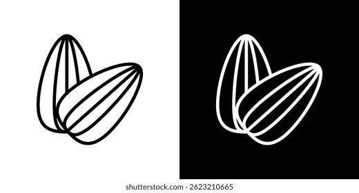 Almond icon vector illustration for web and mobile