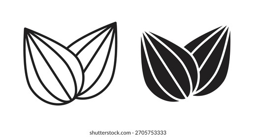 Almond icon Vector isolated design element. EPS10