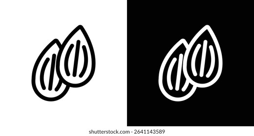 Almond icon vector simple element illustration editable