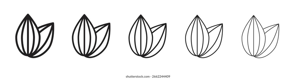 Ícone de amêndoa vetor, Símbolo, ilustrações do logotipo
