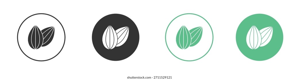 Almond icon vector, Symbol, logo illustrations
