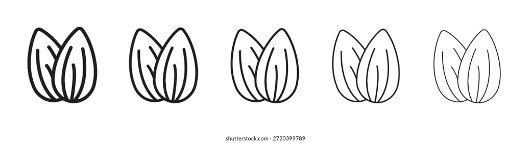 Ícone de amêndoa vetor, Símbolo, ilustrações do logotipo