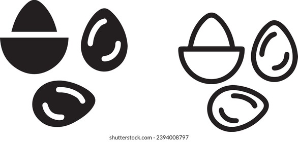Almond icon in vector and symbols design 