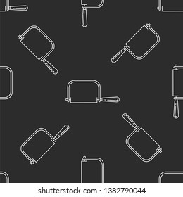 Almond isolated seamless pattern on dark gray almost black background. llustration on the theme of apartment renovation and tools for repair.