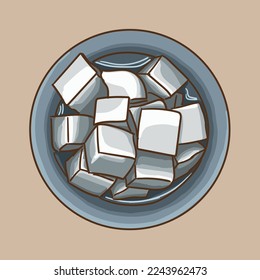 Almond jelly. Traditional Chinese pastries