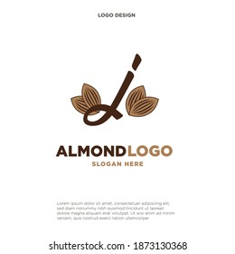 diseño de símbolo de icono del logotipo J de letra almendra