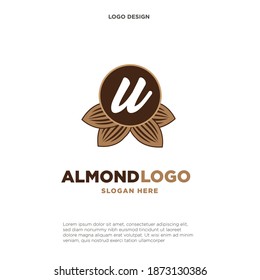 letra almendra logotipo U símbolo de icono vectores