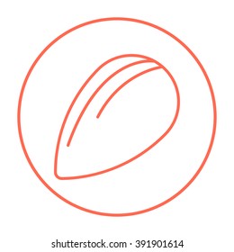 Almond line icon.