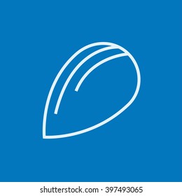 Icono de la línea de almendras.
