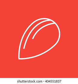 Almond line icon.