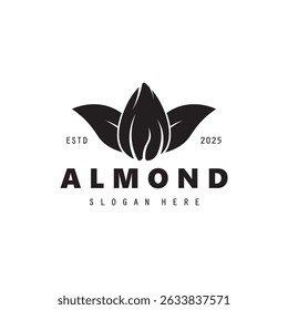 almond logo design template vector