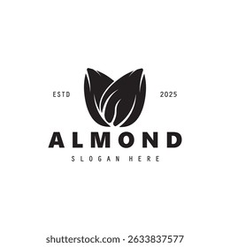 Vector de Plantilla de diseño de logotipo de almendra
