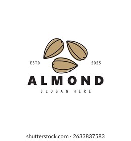 almond logo design template vector