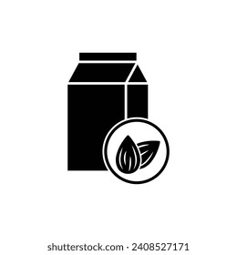 Almond milk icon vegan plant milk icon