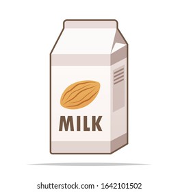 Almond milk vector isolated illustration