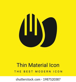 Almond minimal bright yellow material icon