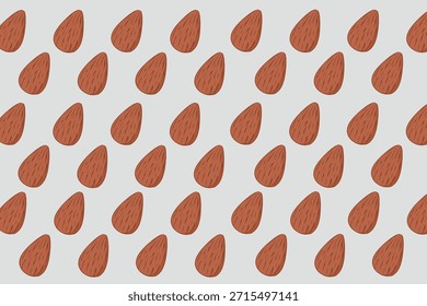 Embalaje de patrón de textura sin costura plana minimalista de almendra