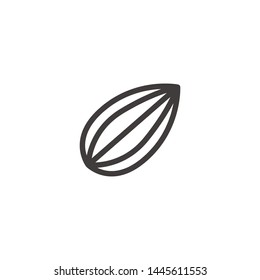 Almond Modern Simple Vector Icon