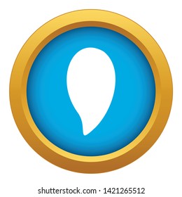 Almond nut icon blue vector isolated on white background for any design