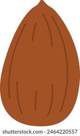 Almond Nut Icon Vector Illustration