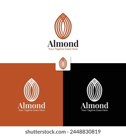 Mandelnuss Logo Vorlage Design