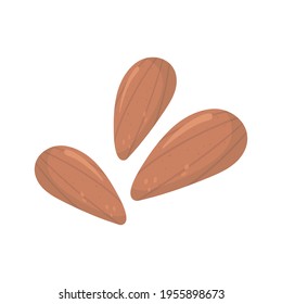 almond nuts food icon isolated