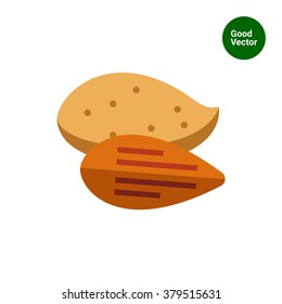 Almond nuts icon