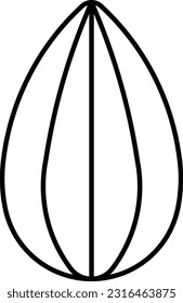 almond nuts kernel fruit seed Outline