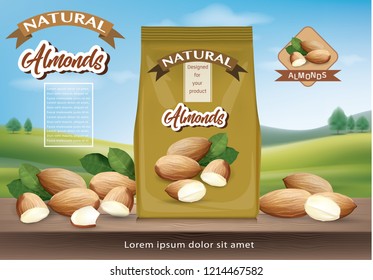 Paquete de nueces de almendra