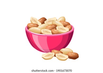 Almond Nuts vector illustration isolated on white background