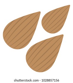 
Almond, nutty field flat icon
