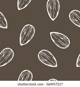 Almond pattern. Vector seamless background ready for printing on textile and other seamless design.