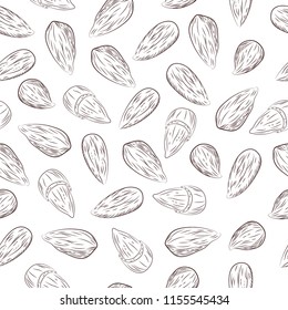 Almond seamless pattern