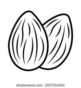 almond sign symbol vector flat icon