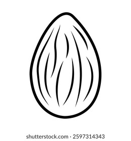 almond sign symbol vector flat icon