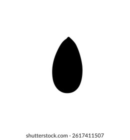 Almond silhouette vector flat illustration design.